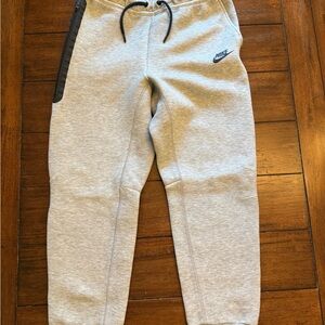 Nike Tech Kids Light Gray Joggers with Black Accents